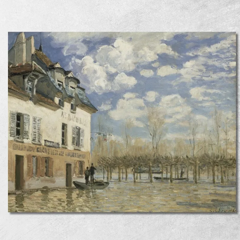 Barco En La Inundación En Port-Marly Alfred Sisley cuadro en lienzo
