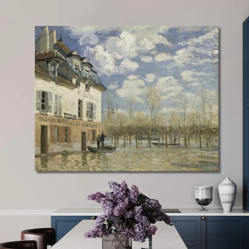 Bateau Dans L'Inondation À Port-Marly Alfred Sisley