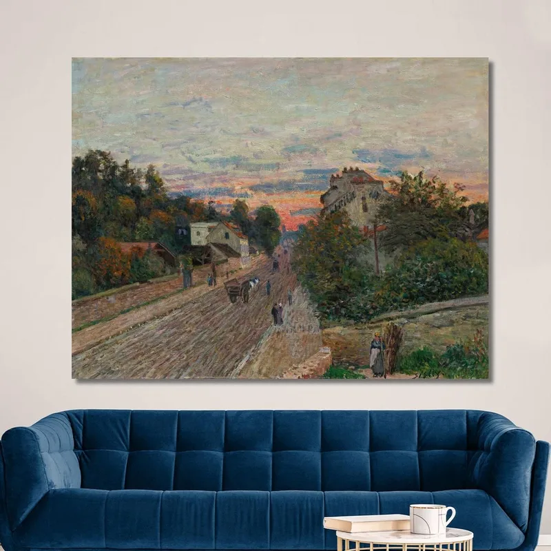Tramonto Sulla Strada Di Versailles A Chaville Alfred Sisley
