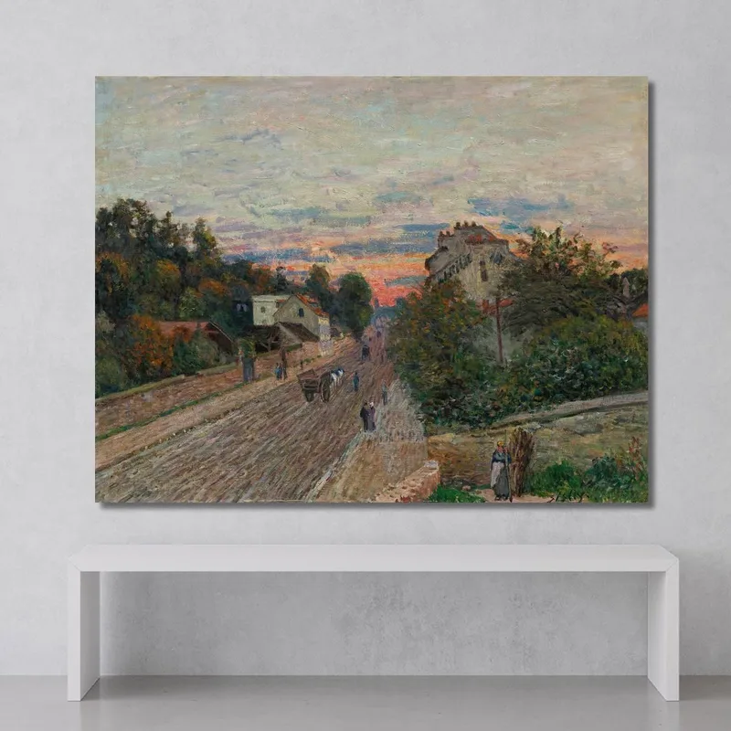 Tramonto Sulla Strada Di Versailles A Chaville Alfred Sisley