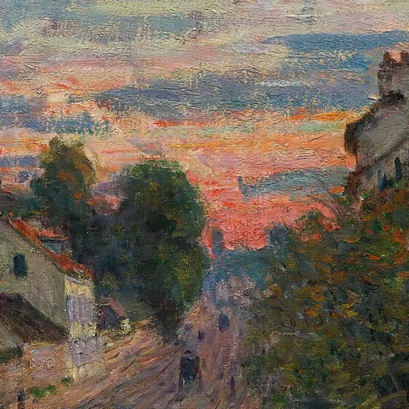Tramonto Sulla Strada Di Versailles A Chaville Alfred Sisley