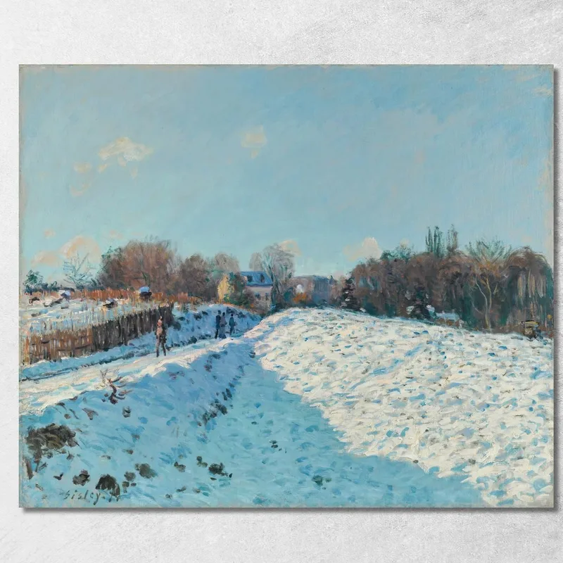 Efecto De Nieve En Louveciennes 2 Alfred Sisley cuadro en lienzo