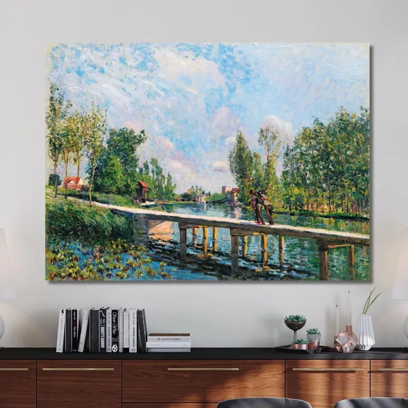 La Passerelle Chemin De Halage Du Canal Du Loing Alfred Sisley