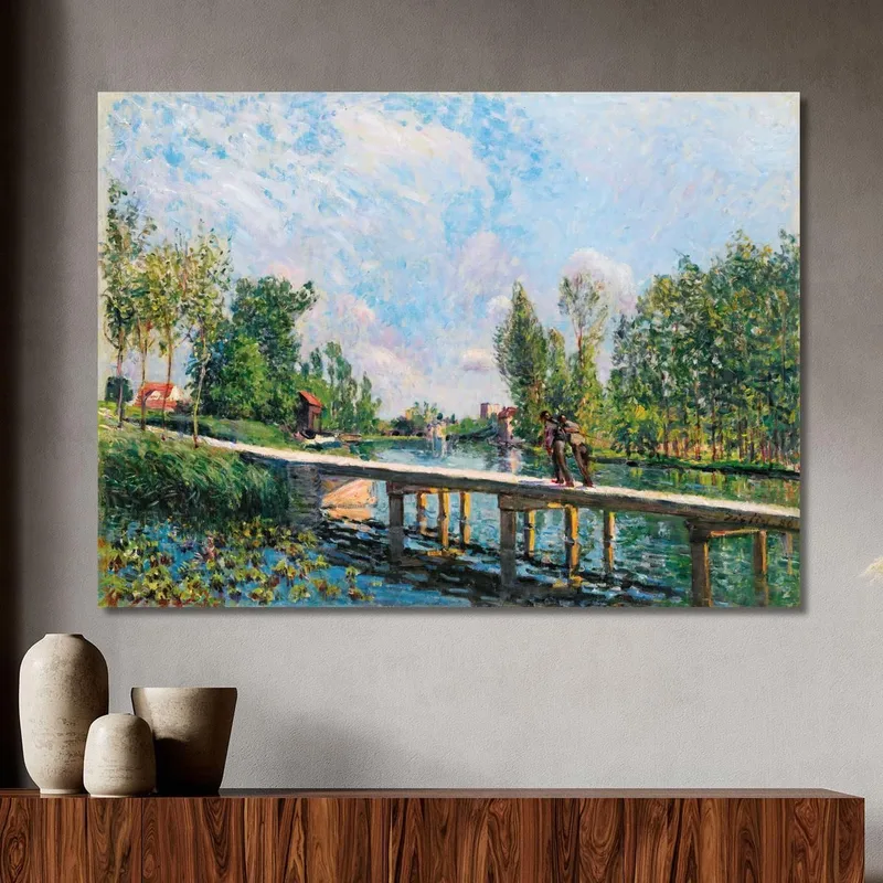 La Passerelle Chemin De Halage Du Canal Du Loing Alfred Sisley