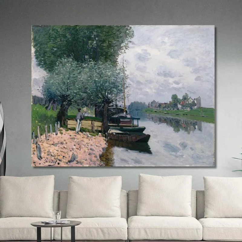 Die Seine Bei Bougival / Die Seine Bei Bougival Alfred Sisley