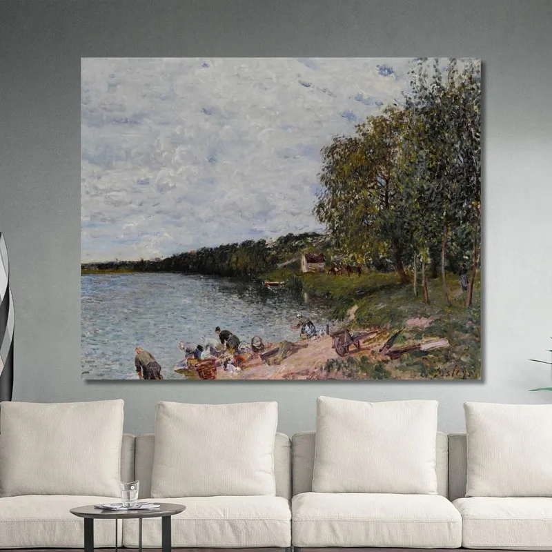 Lavandaie Vicino A Champagne Alfred Sisley