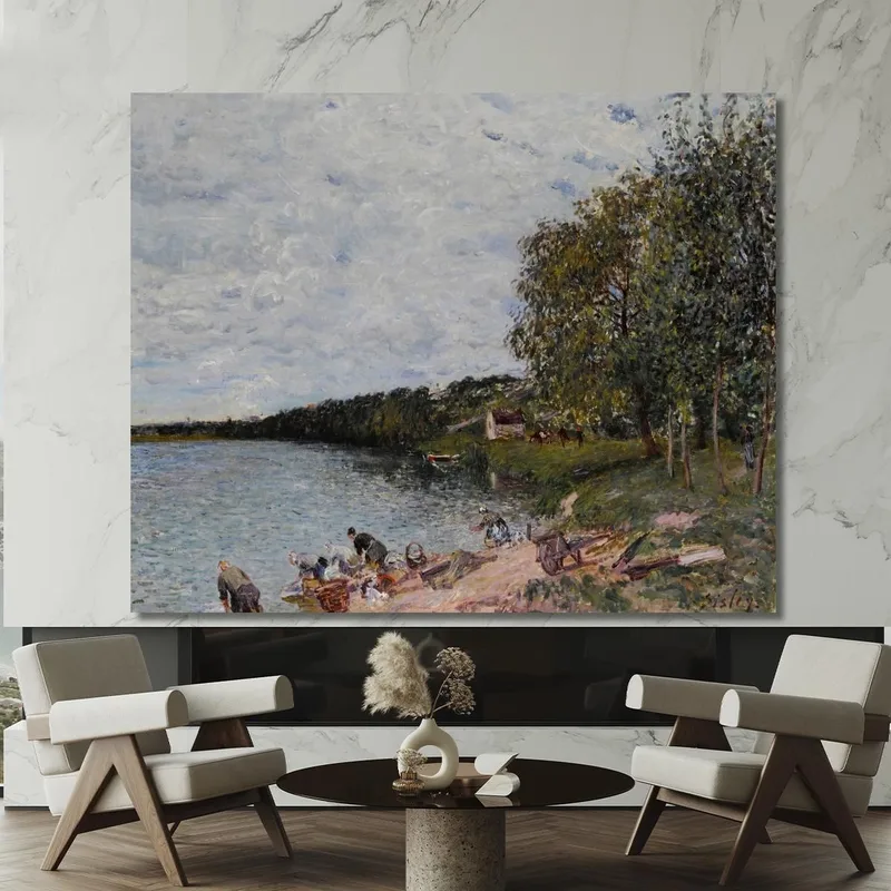 Lavandaie Vicino A Champagne Alfred Sisley