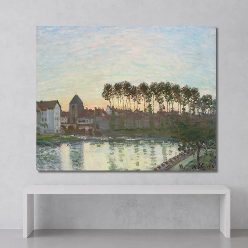 Moret-Sur-Loing Bei Sonnenuntergang Alfred Sisley