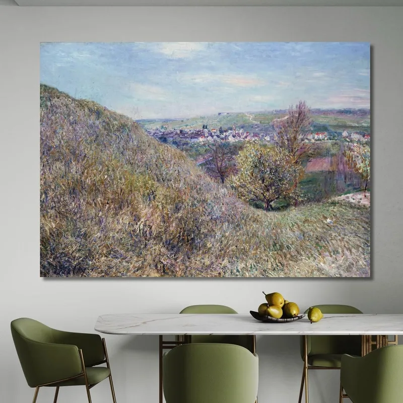 Auf Den Hügeln Von Moret Im Frühling – Morgen Alfred Sisley