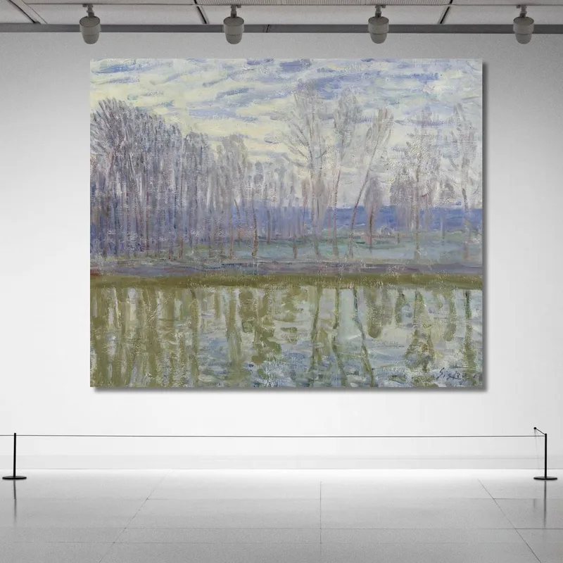 Sur Les Rives Du Loing Alfred Sisley
