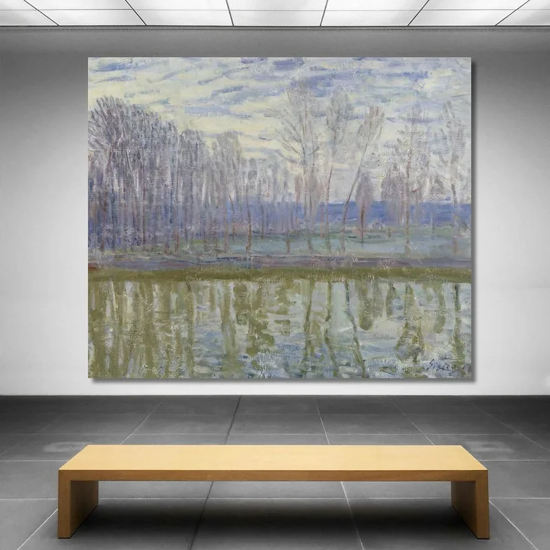 Sur Les Rives Du Loing Alfred Sisley