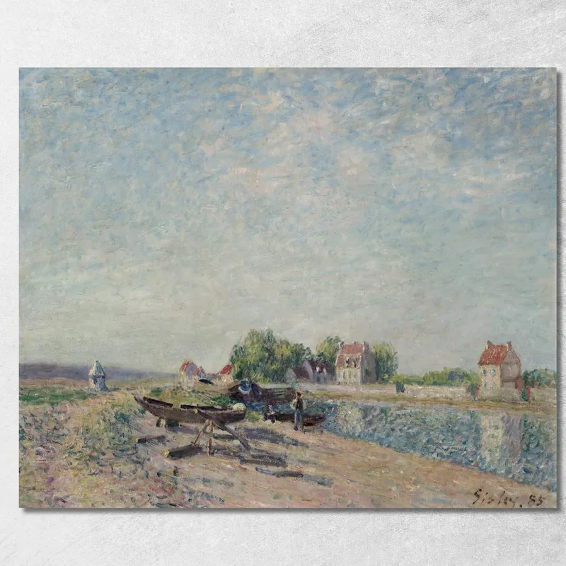 Canale Del Loing A Saint-Mammès Alfred Sisley quadro stampa su tela
