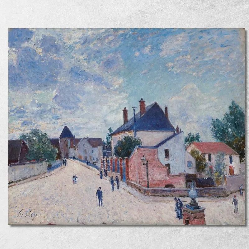 Strada A Moret Alfred Sisley quadro stampa su tela