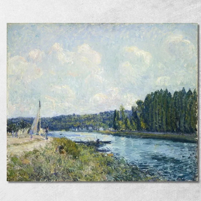 Le Rive Dell'Oise Alfred Sisley quadro stampa su tela
