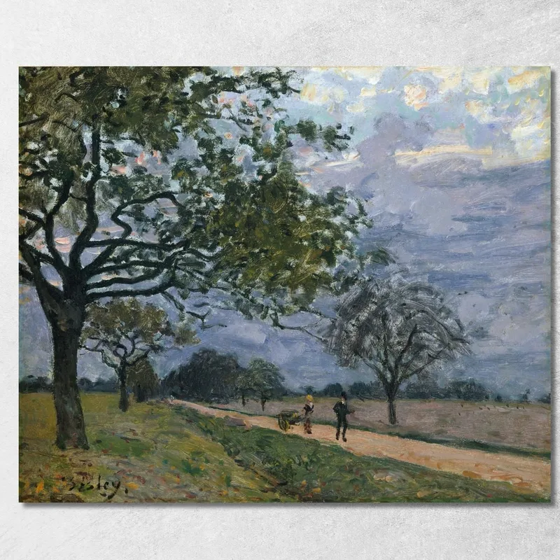 La Strada Da Versailles A Louveciennes Alfred Sisley quadro stampa su tela