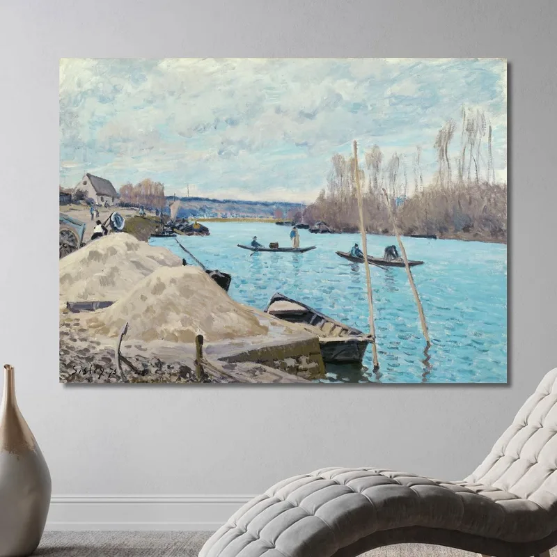 La Senna A Port-Marly, Cumuli Di Sabbia Alfred Sisley