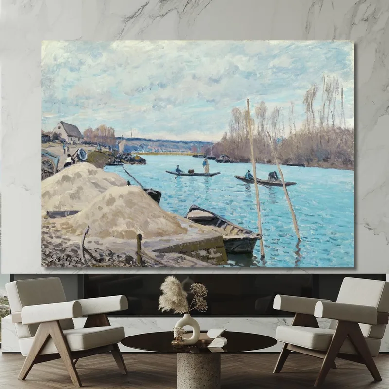 La Senna A Port-Marly, Cumuli Di Sabbia Alfred Sisley