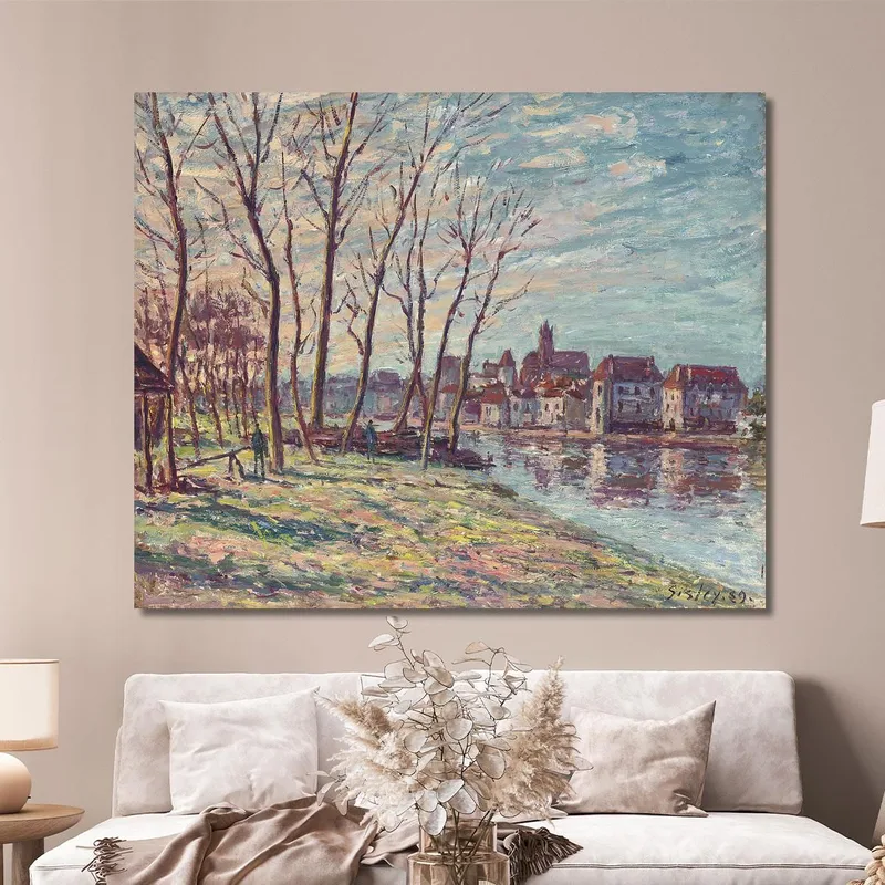Vue De Moret Alfred Sisley