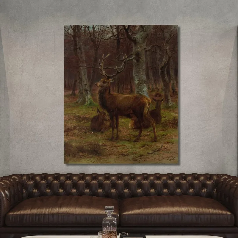 Cerf Et Biches Dans La Forêt En Automne Rosa Bonheur