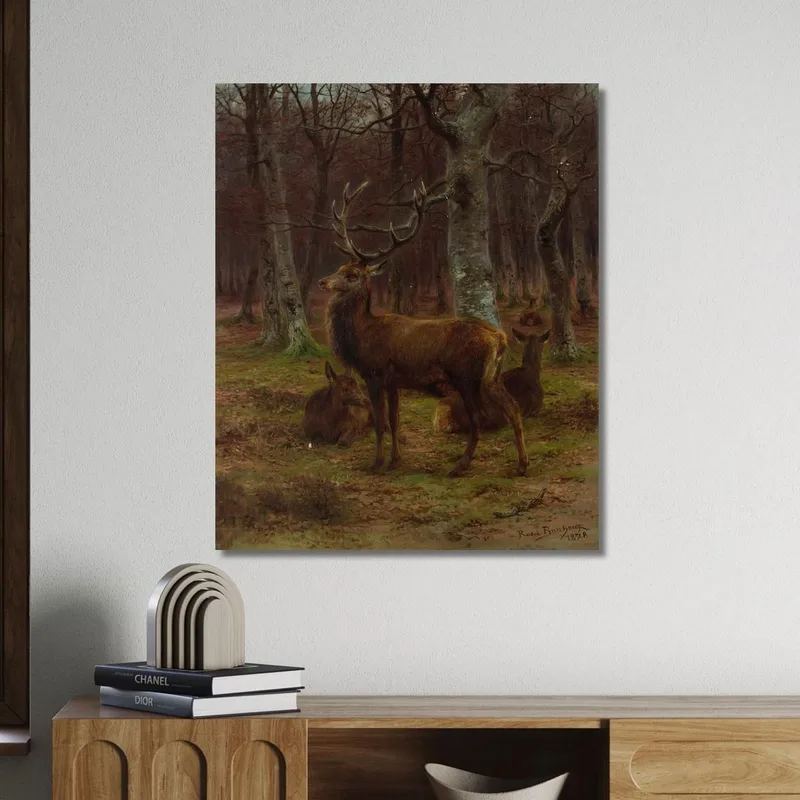 Cerf Et Biches Dans La Forêt En Automne Rosa Bonheur