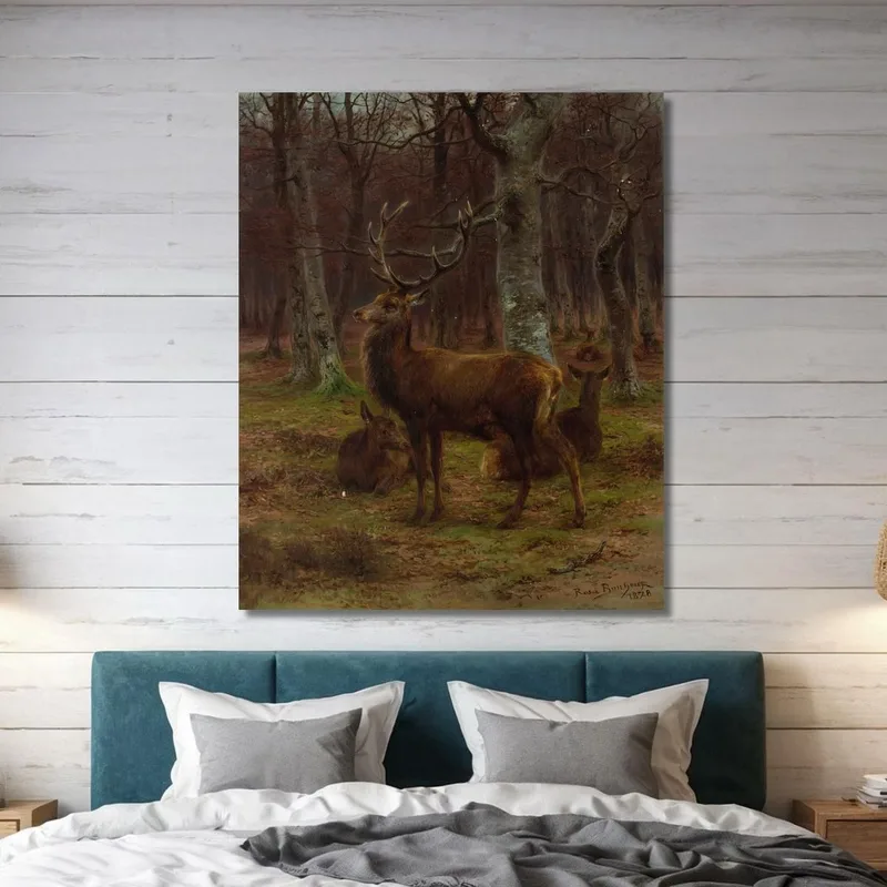 Cerf Et Biches Dans La Forêt En Automne Rosa Bonheur