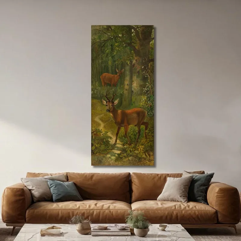 Ciervos Al Borde Del Bosque Rosa Bonheur