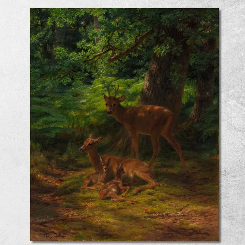 Ciervos En Reposo Rosa Bonheur cuadro en lienzo