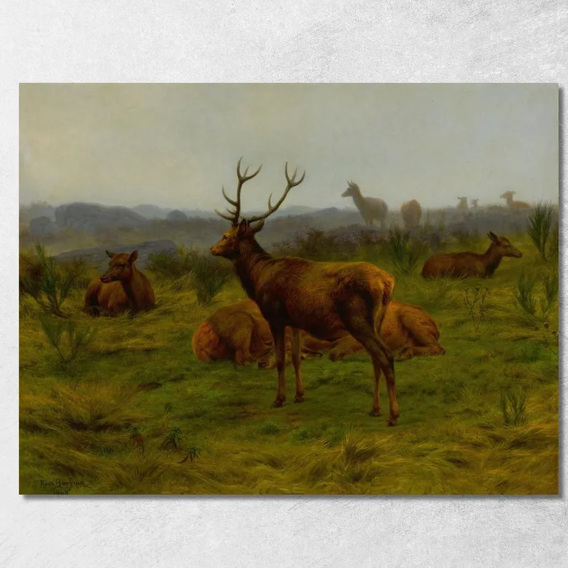 Le Monarque Du Troupeau Rosa Bonheur tableau impression sur toile
