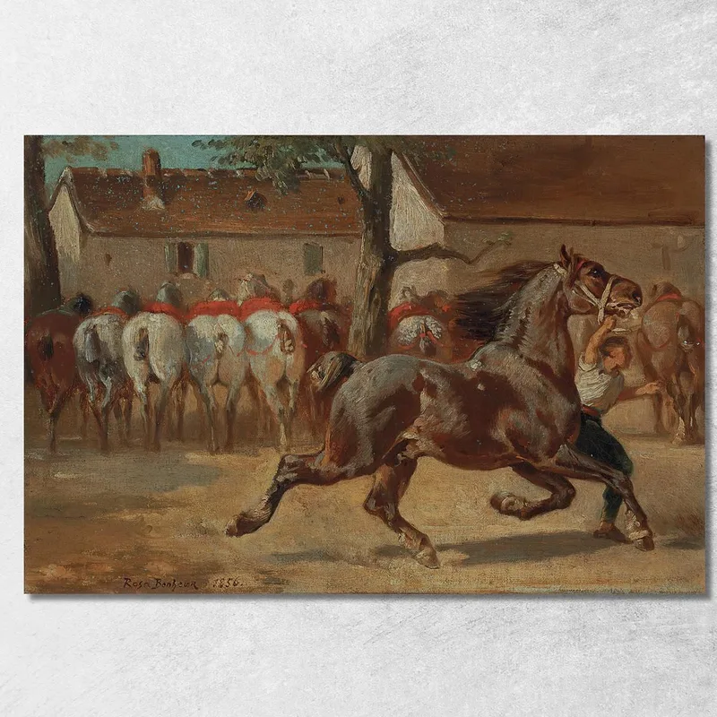 Cheval Au Trot Rosa Bonheur tableau impression sur toile