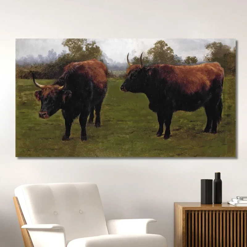 Dos Toros Pastando Rosa Bonheur