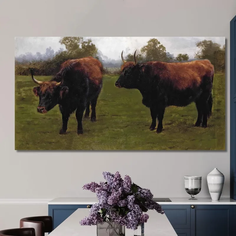 Dos Toros Pastando Rosa Bonheur