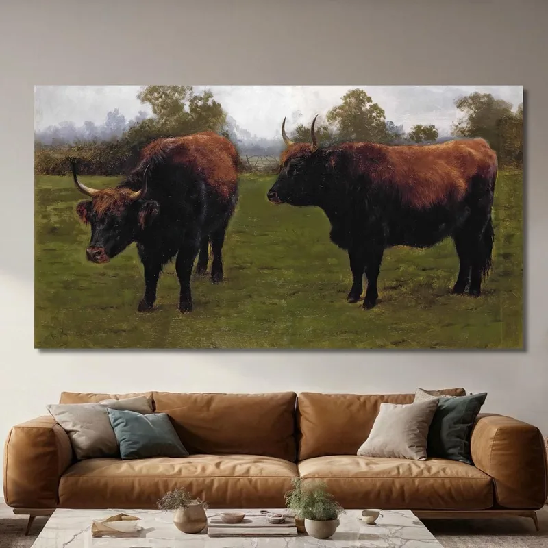 Dos Toros Pastando Rosa Bonheur