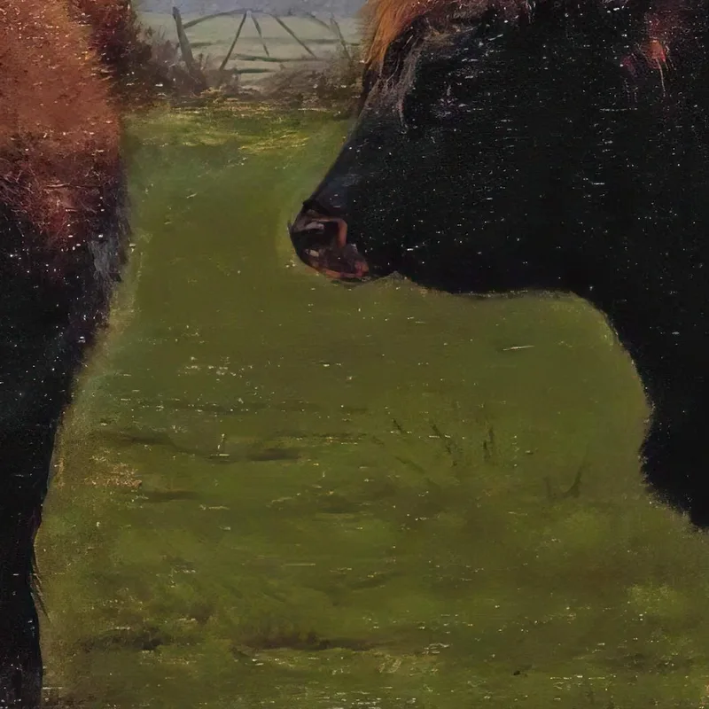 Dos Toros Pastando Rosa Bonheur