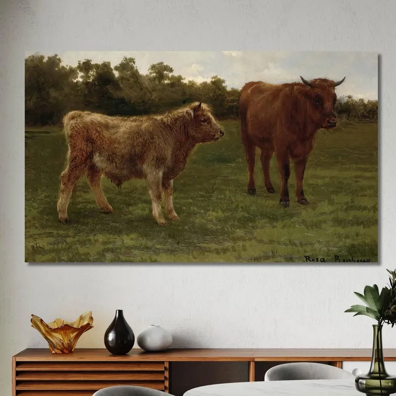 Deux Vaches Broutant Rosa Bonheur