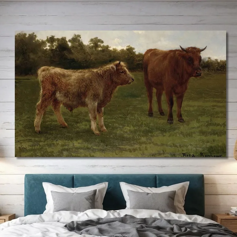 Deux Vaches Broutant Rosa Bonheur