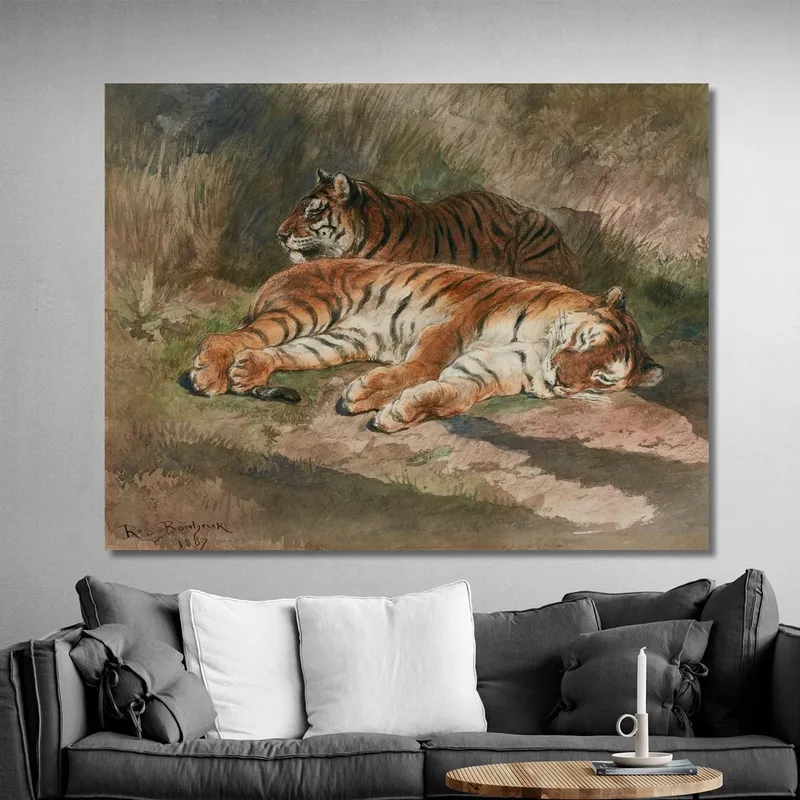 Due Tigri Sdraiate Rosa Bonheur