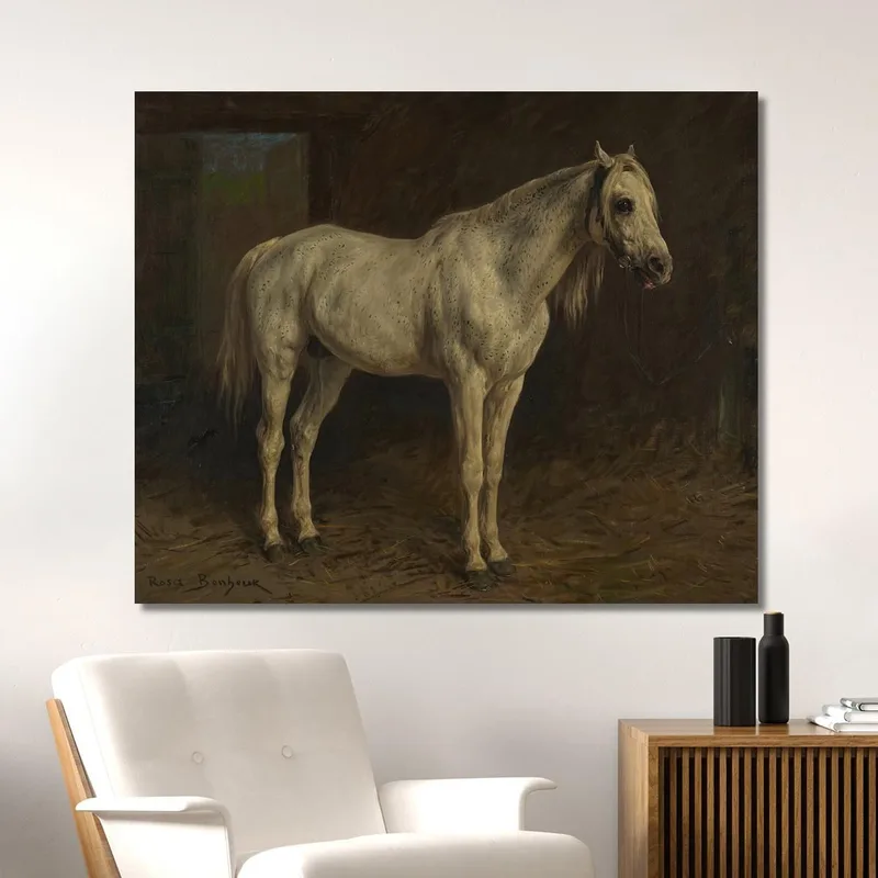 Weißes Pferd Rosa Bonheur