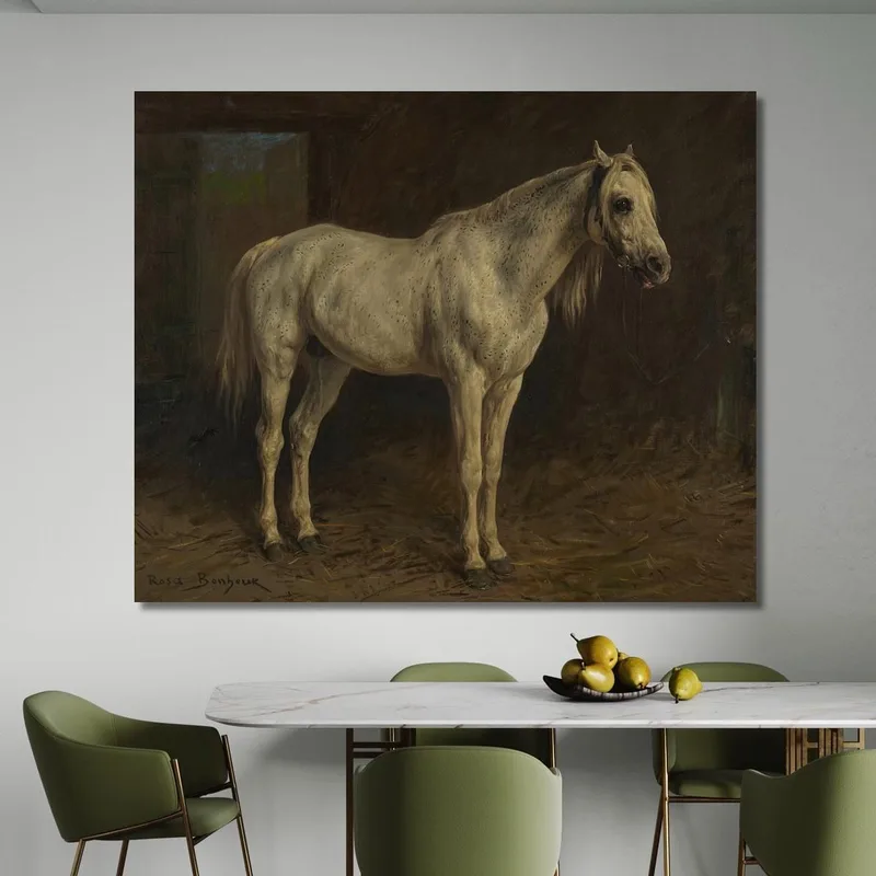 Weißes Pferd Rosa Bonheur