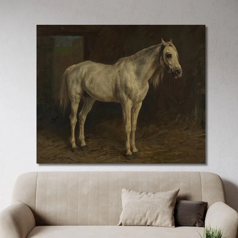 Weißes Pferd Rosa Bonheur