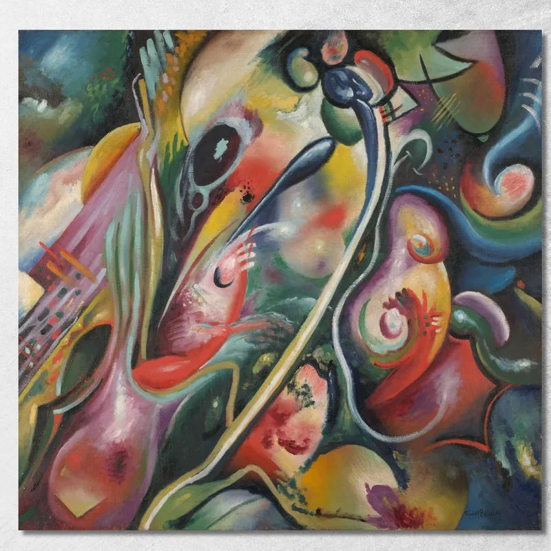 Andante V Rudolf Bauer quadro stampa su tela