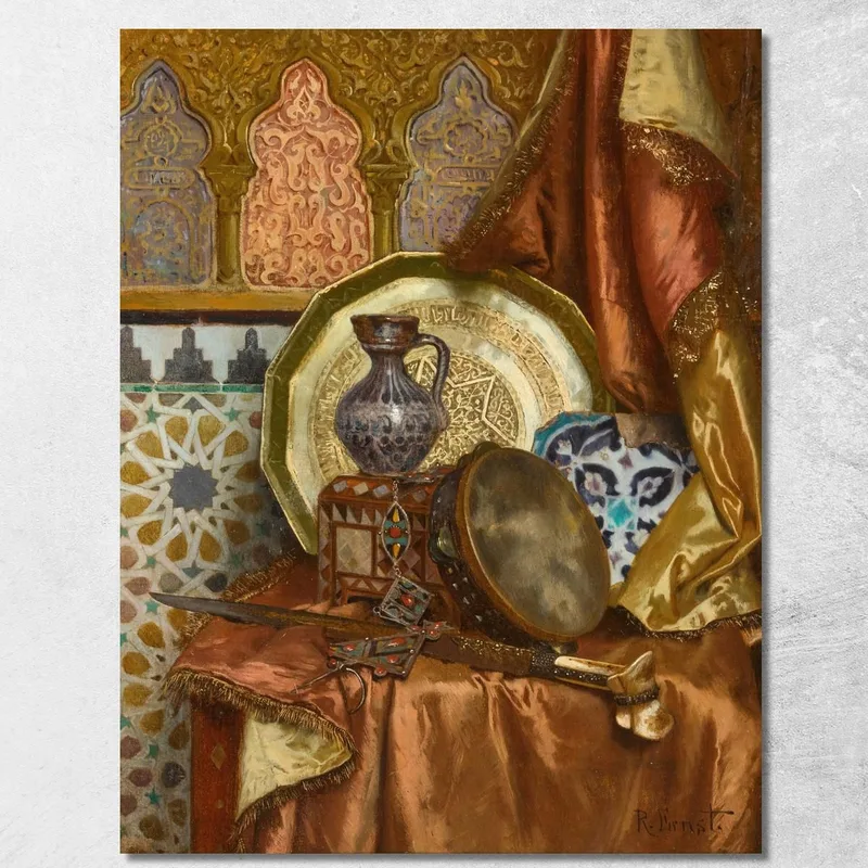 Ein Stillleben Mit Marokkanischen Objekten Rudolf Ernst drucken auf leinwand