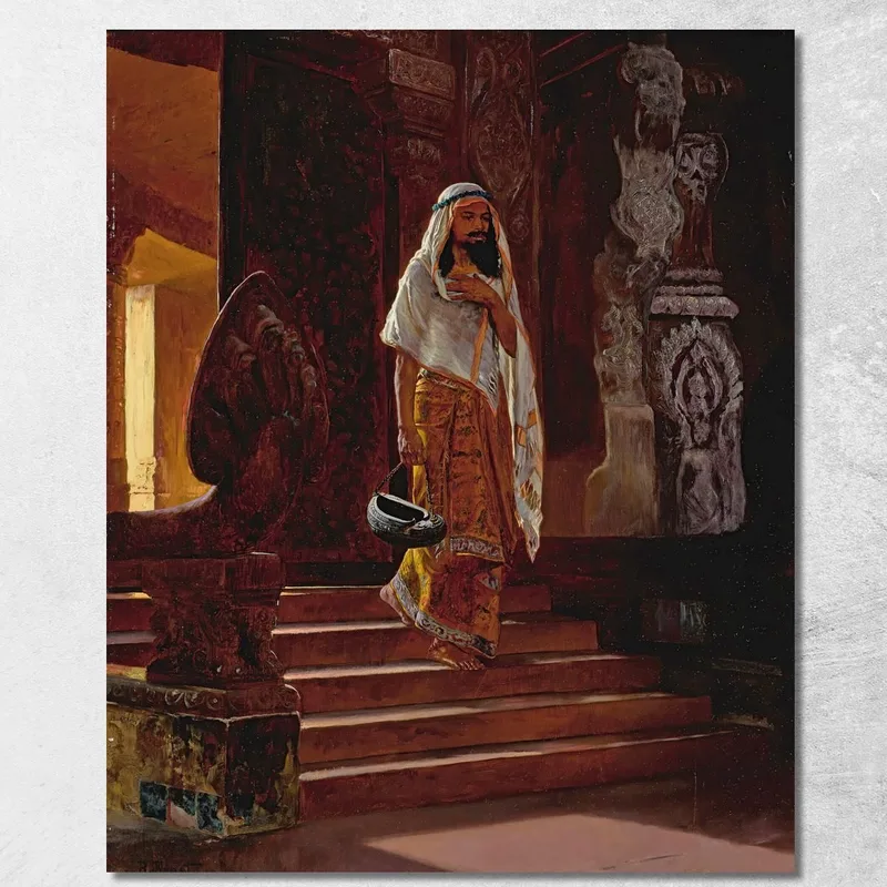 Den Tempel Betreten Rudolf Ernst drucken auf leinwand