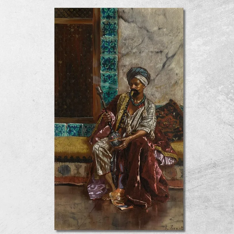 El Fumador De Narguile Rudolf Ernst cuadro en lienzo