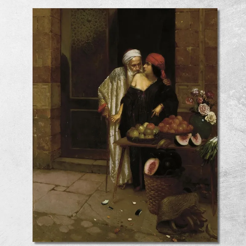 La Vendedora De Naranjas Rudolf Ernst cuadro en lienzo