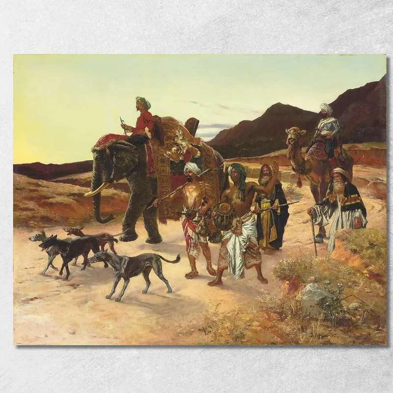 La Caza Del Tigre Rudolf Ernst cuadro en lienzo