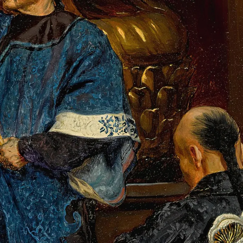 Fedeli In Preghiera Presso Un Santuario Buddhista Rudolf Ernst