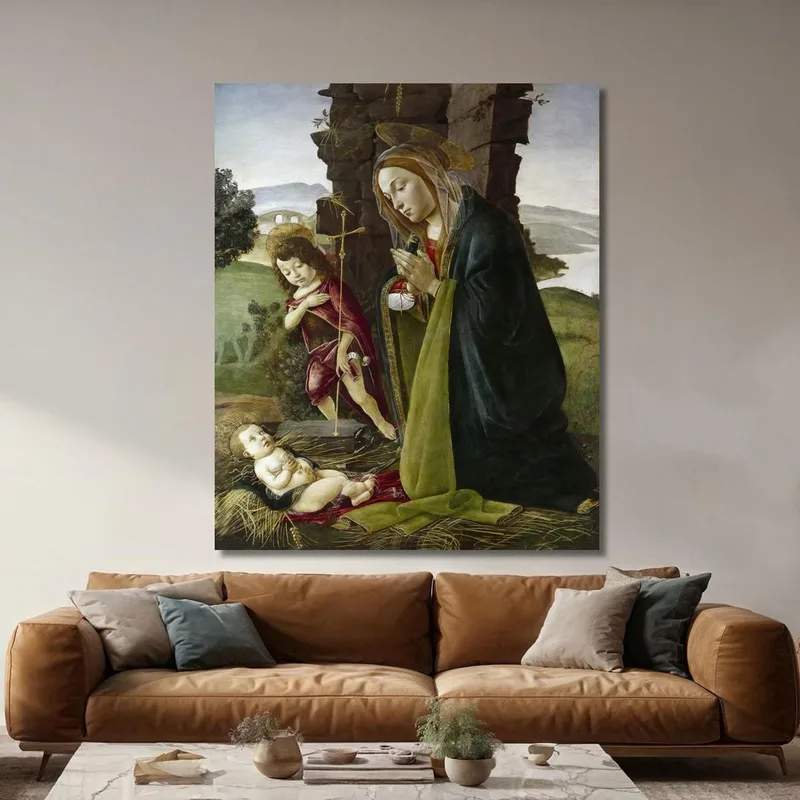 Anbetung Christi Mit Dem Heiligen Johannes Sandro Botticelli