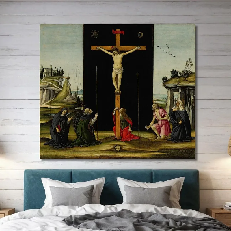 Cristo In Croce Adorato Dai Santi Monica Agostino Maria Maddalena Girolamo E Brigida Di Svezia Sandro Botticelli