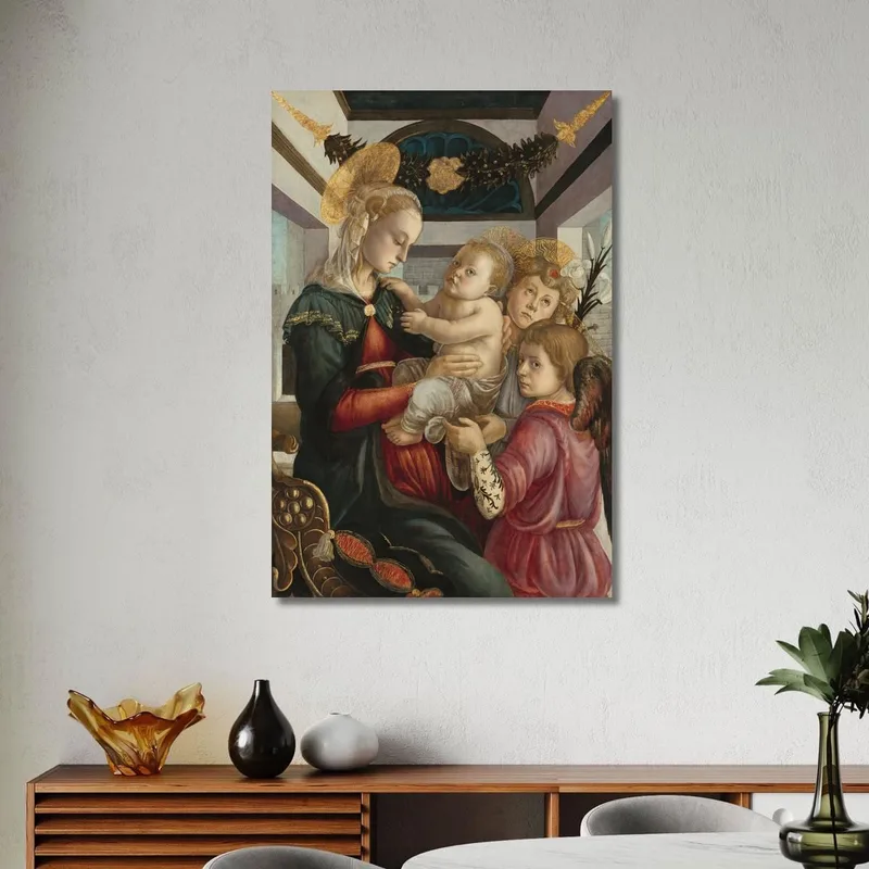 Madonna Col Bambino E Angeli Sandro Botticelli