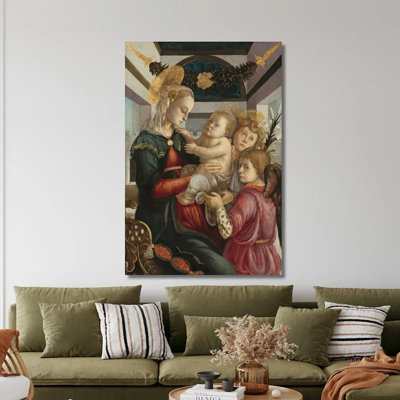 Madonna Col Bambino E Angeli Sandro Botticelli